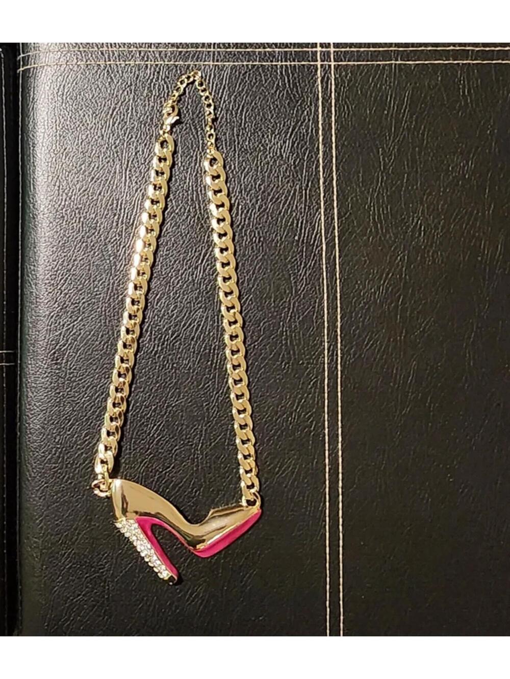 Golden Heel Shoe Necklace